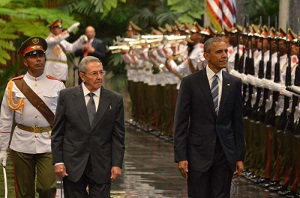 Raul y Obama recibimiento Palacio