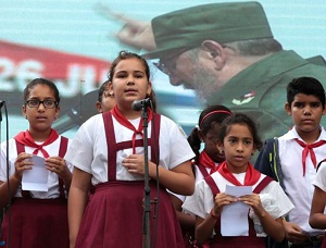 niños homenaje Fidel