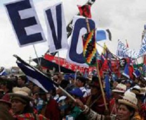 Evo Morales manifestacion